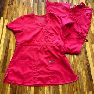 Watermelon Pink Scrub Set